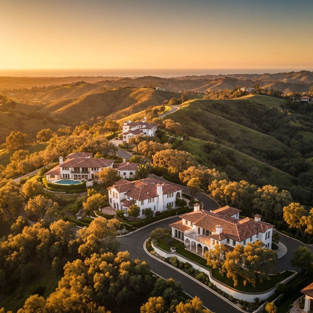 Southern California hillside luxury estates