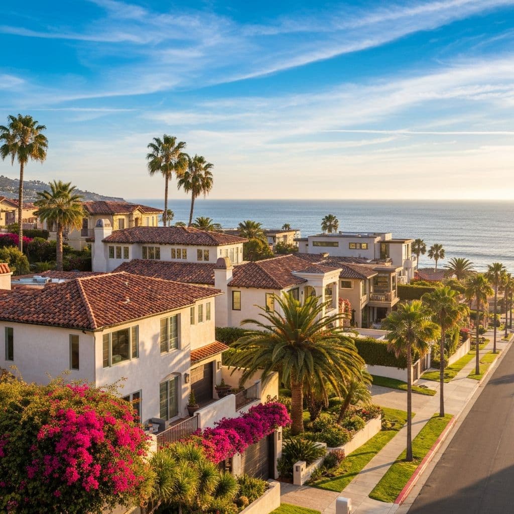 Luxury coastal homes in Southern California